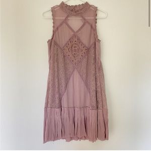 Free People Angel Lace Boho Dress in Purple Elderberry Women’s